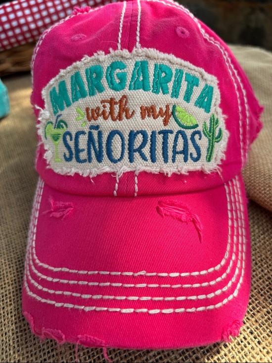 KBETHOS Accessories - KBETHOS Hot Pink "Margarita with my Señoritas" Embroidered Baseball Cap